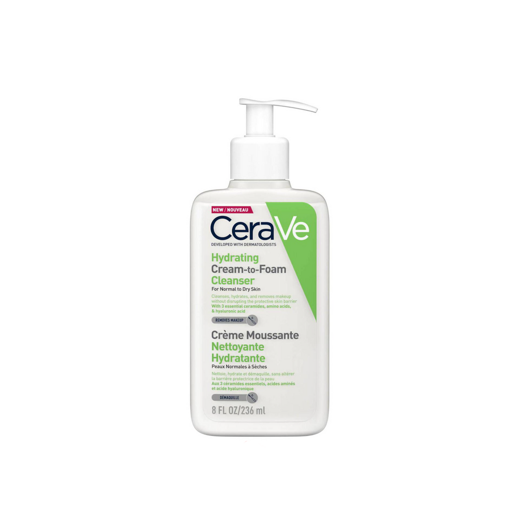 CeraVe hydrating cream to foam cleanser for normal to dry skin